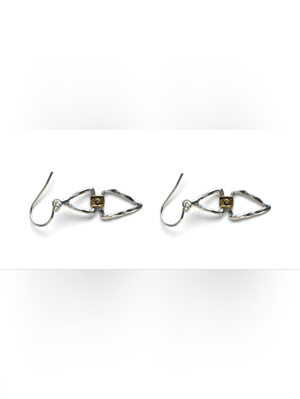 Silpada Silver Dangle Earrings with Gold Accent